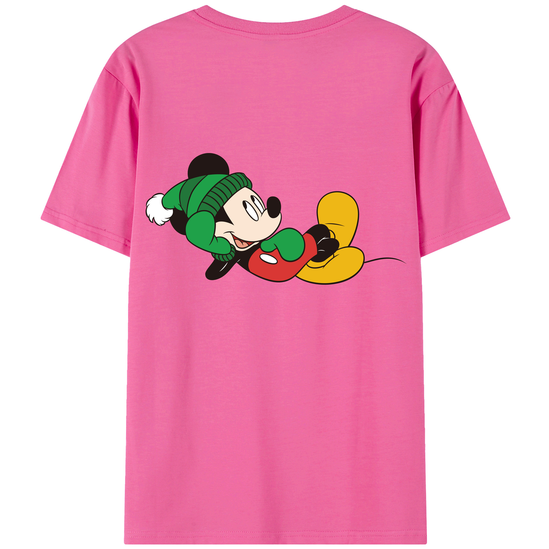 （画像用） ミッキーマウス Mickey Mouse レディース半袖Tシャツ(バックプリント)